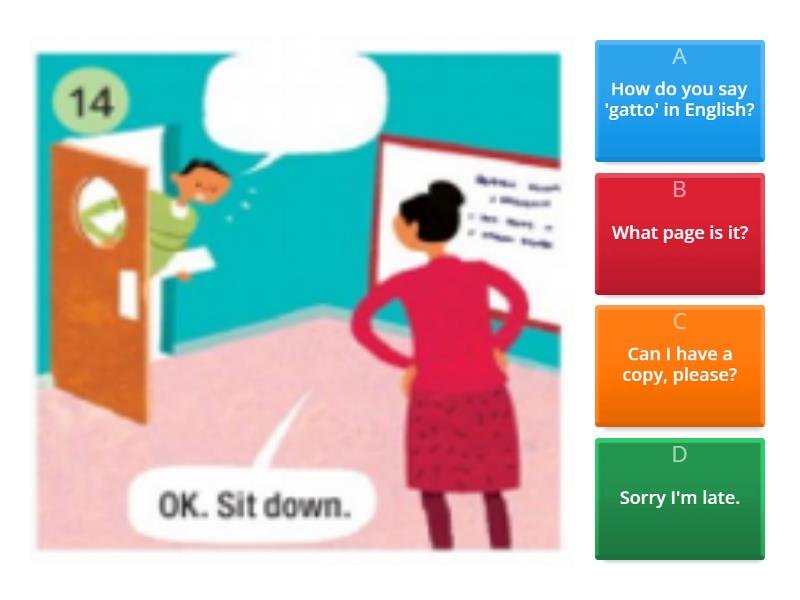 Classroom language - Quiz
