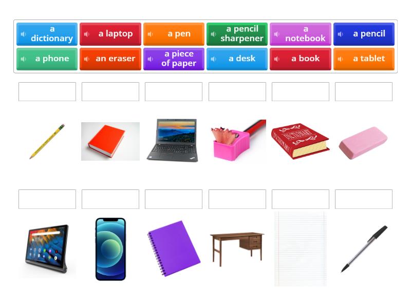 Classroom Objects - Match up