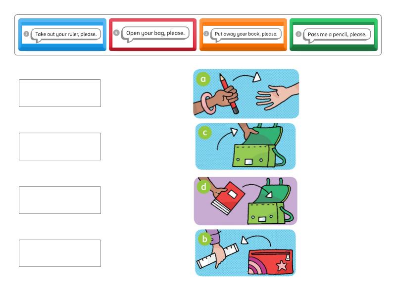 Super Minds Unit 1 - Match up