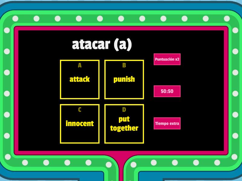 VOCABULARY MODULE 2 - Crime CONCURSO DE PREGUNTAS - Gameshow Quiz