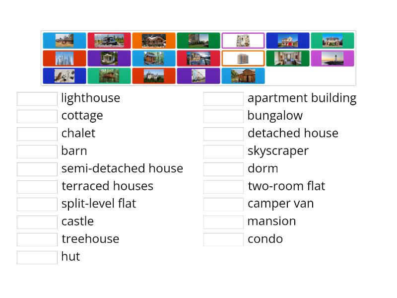 Types of houses - Match up