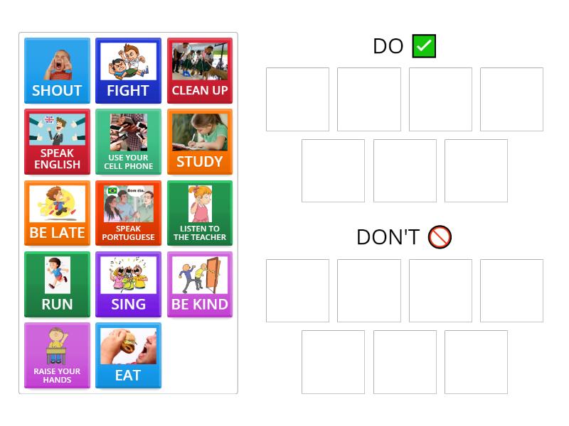 CLASSROOM RULES - Group sort