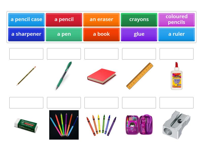 School Objects 1st Grade Match Up