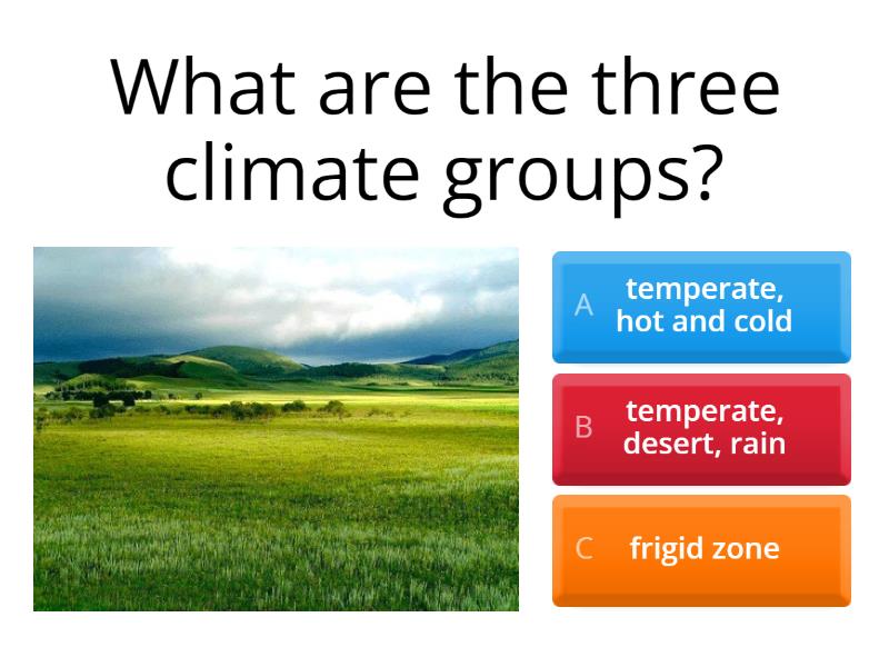 Different Climates Game - Quiz