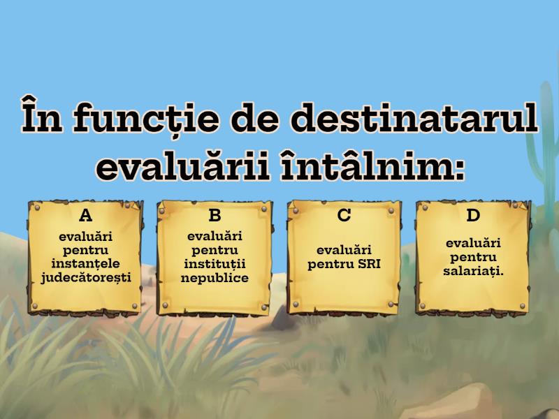 PROCESUL DE EVALUARE - Quiz