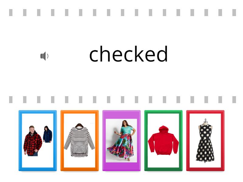 Go getter 4 Describing clothes (patterns) - Find the match