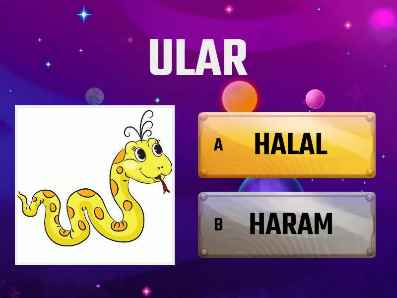 MAKANAN/MINUMAN HALAL & HARAM PRASEKOLAH - Quiz