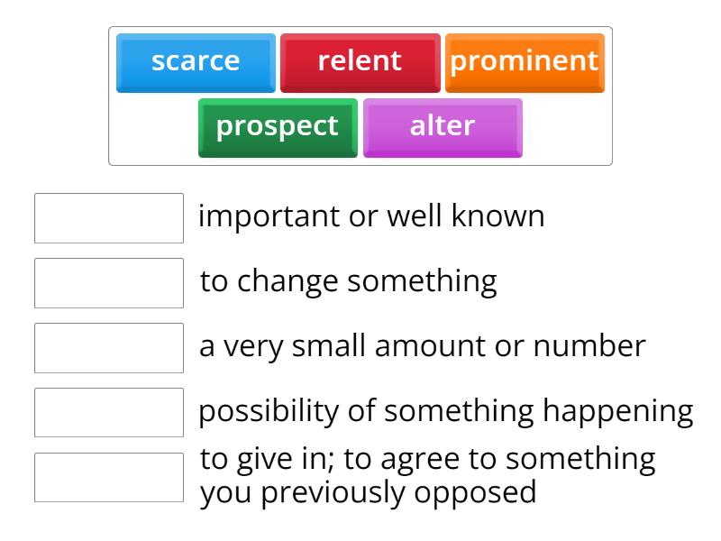 STAR Vocabulary 5 Words: Lesson 1 - Match up