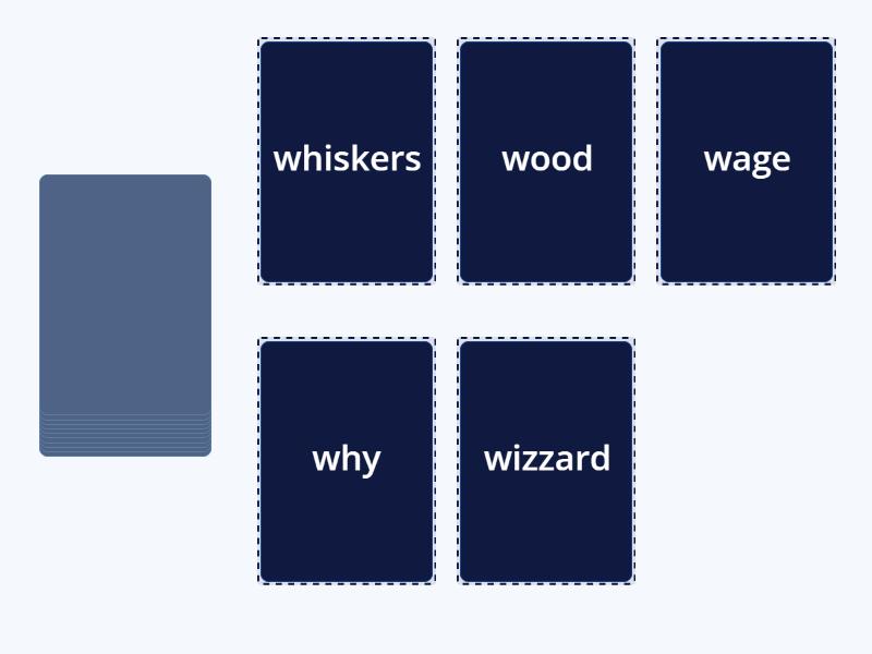 [w] sound words - Speaking cards