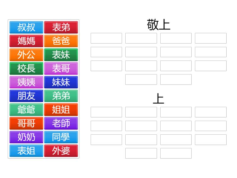 自稱_「上」？「敬上」？ - Group sort