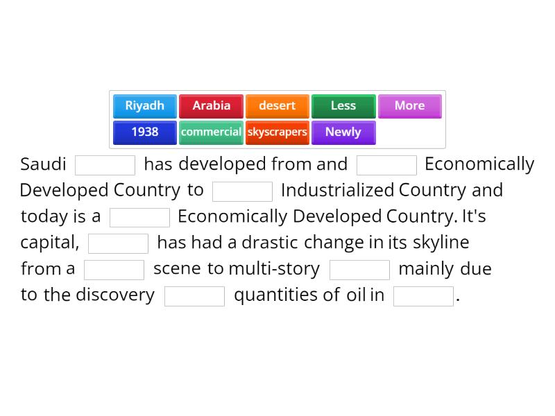 2C Test - Saudi Arabia - Complete the sentence