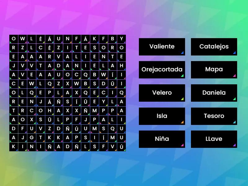 SOPA DE LETRAS PIRATAS Wordsearch