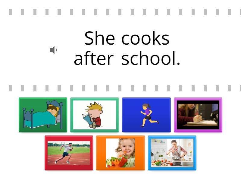 grade 6 Meihua (WHAT DO YOU DO AFTER SCHOOL?) Find the match