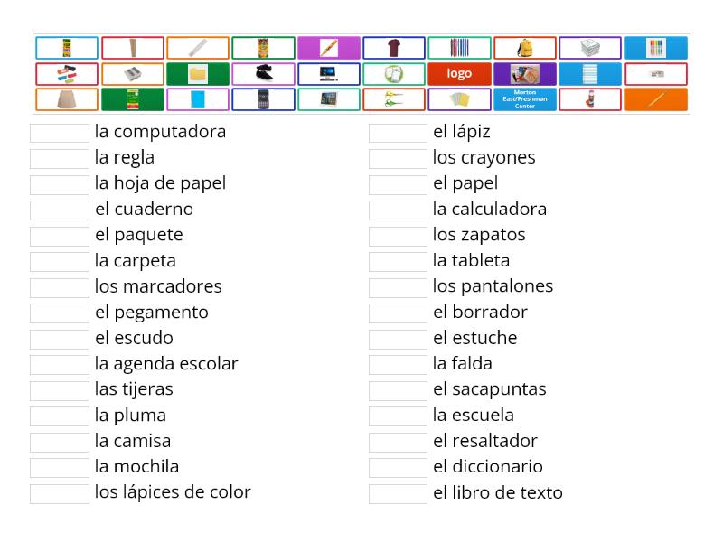 Spanish 1- Unidad 2 - Match Up