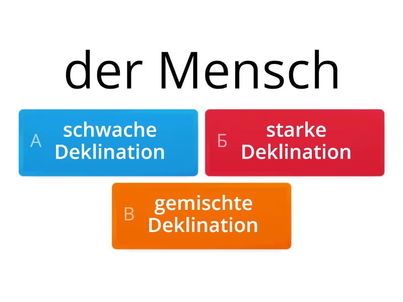 Deklination der Substantive - Test