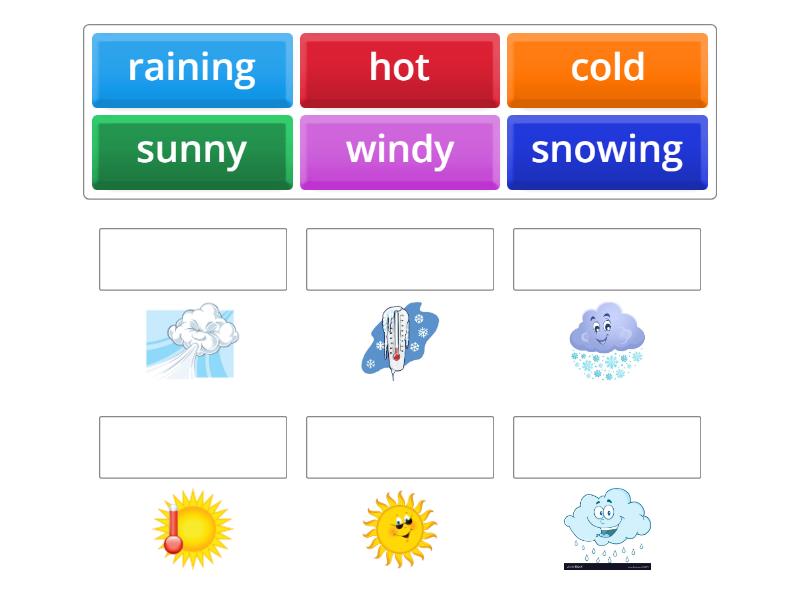 weather types for 1st grade - Match up