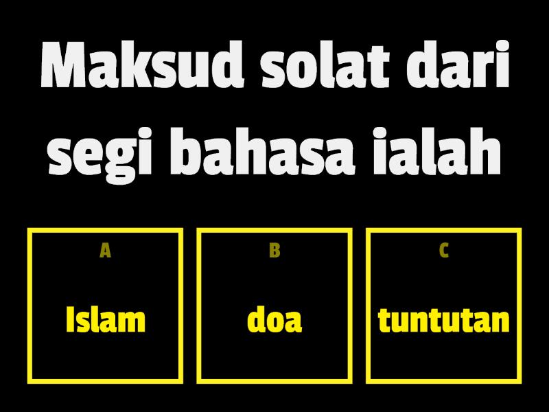 Pendidikan Islam (solat) - Quiz