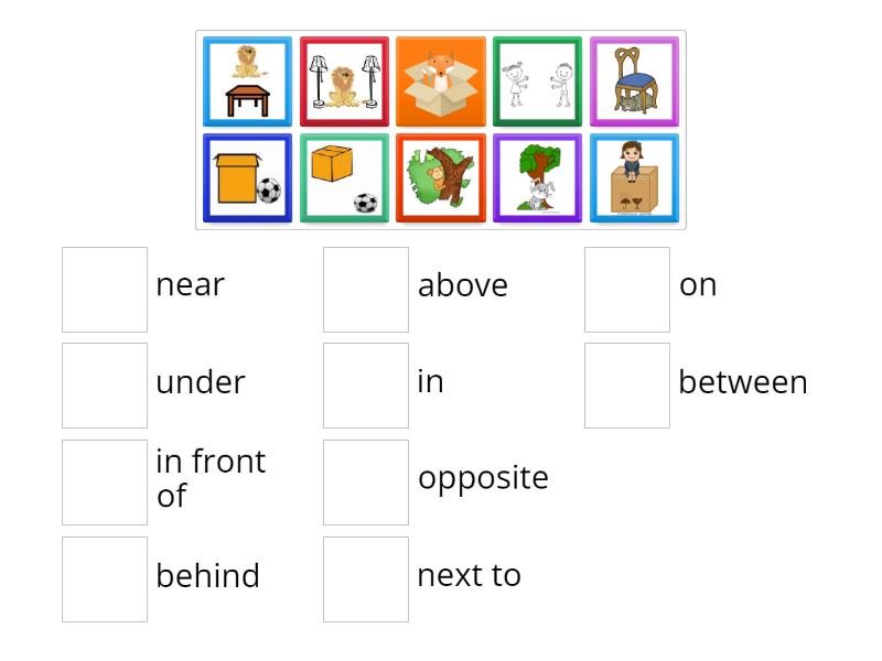 Prepositions of place 2 - Match up
