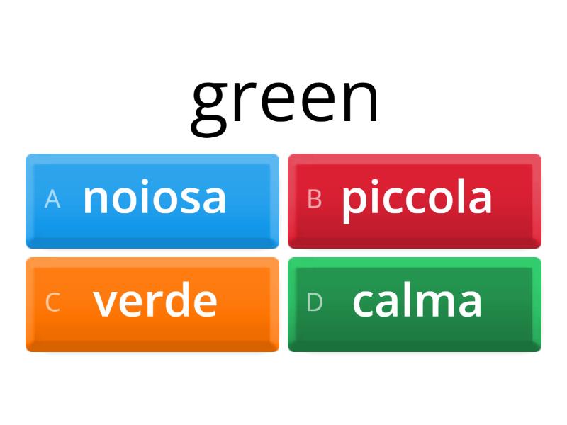 Adjectives to describe a citta - Quiz