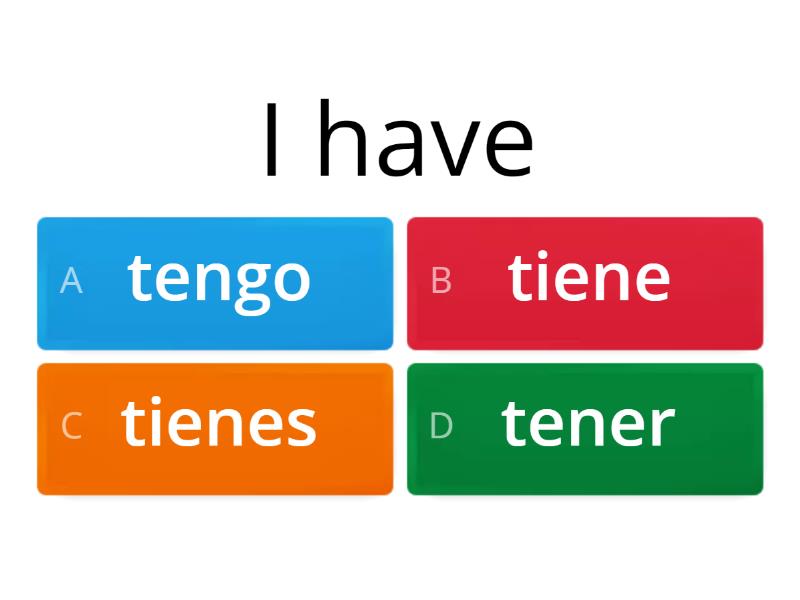 Tener Conjugation Practise - Quiz