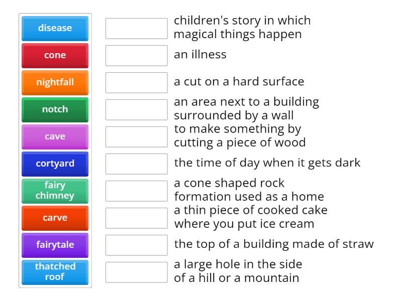 Topical vocabulary - Match up