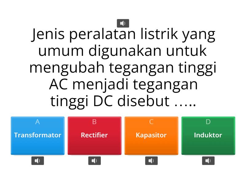 PERALATAN TEGANGAN AC, DC, DAN IMPULS - Quiz