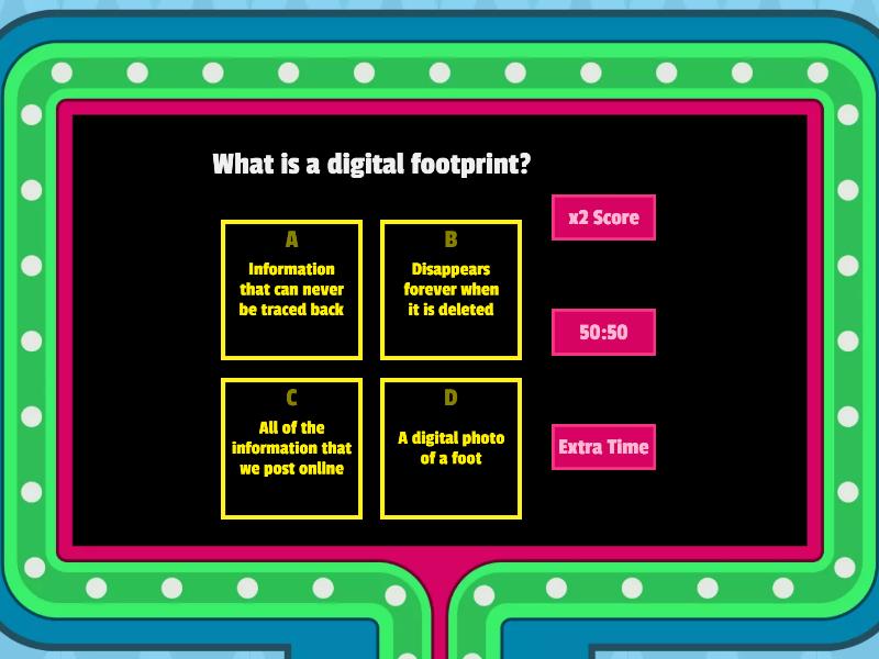 Digital Footprint Quiz Gameshow quiz