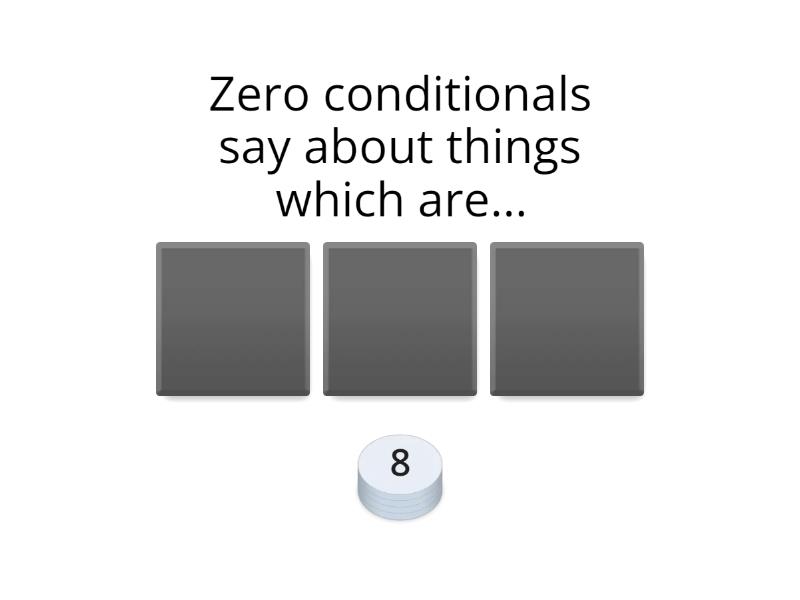 Conditionals (0,1,2,3) - Win Or Lose Quiz