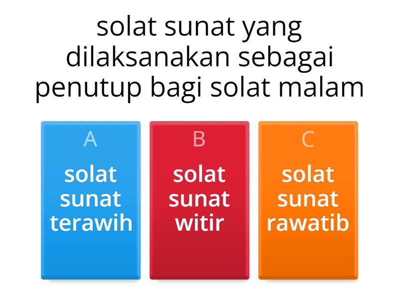 Solat Sunat Bersama Penga - Quiz