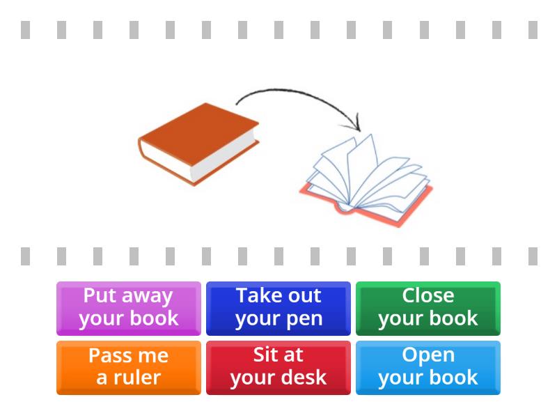 classroom language - Find the match