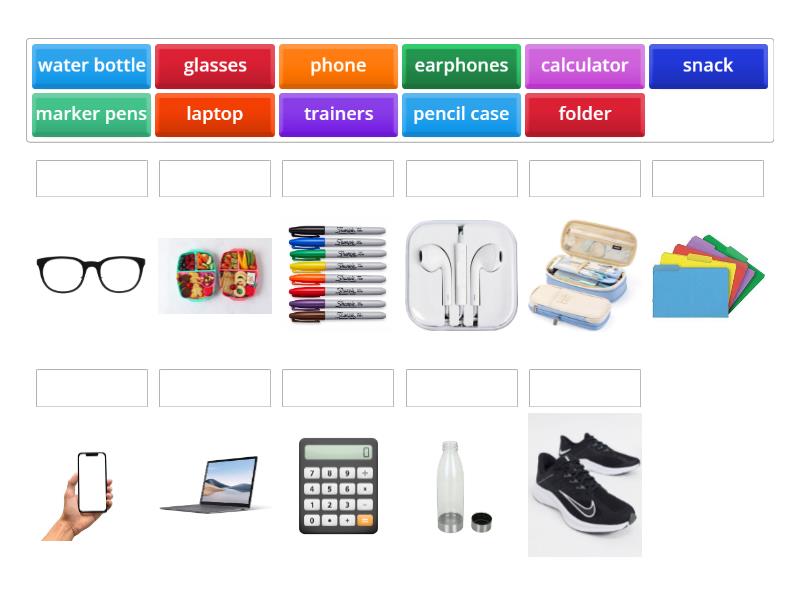 school objects - Match up
