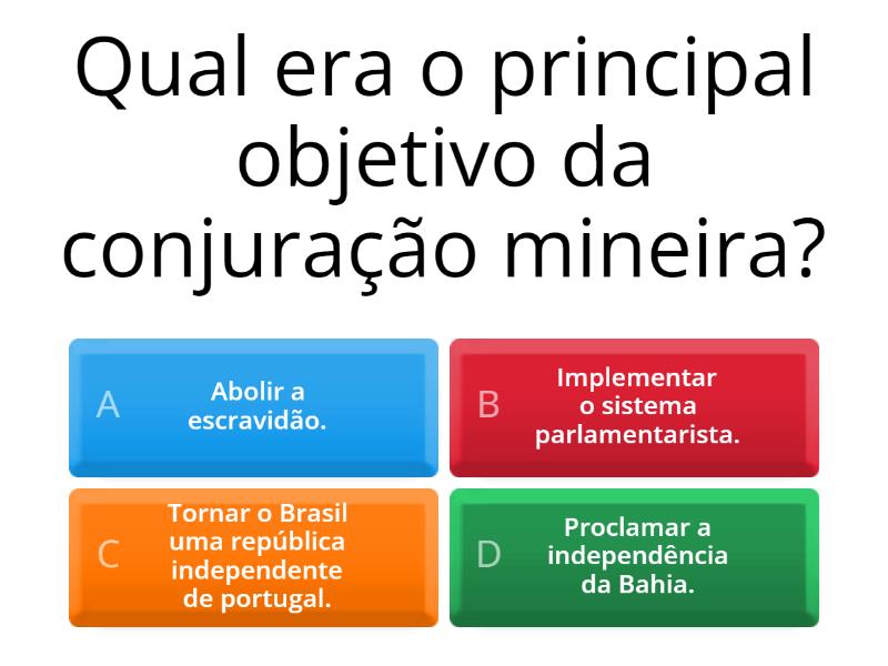 Trabalho Historia, Revolução Pernabucana/Conjuração Mineira/Conjuração ...