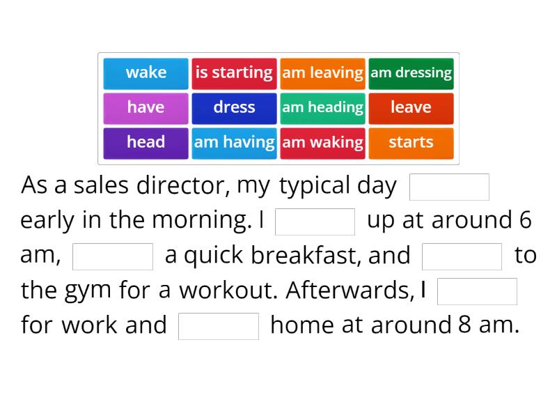 D at work - Complete the sentence