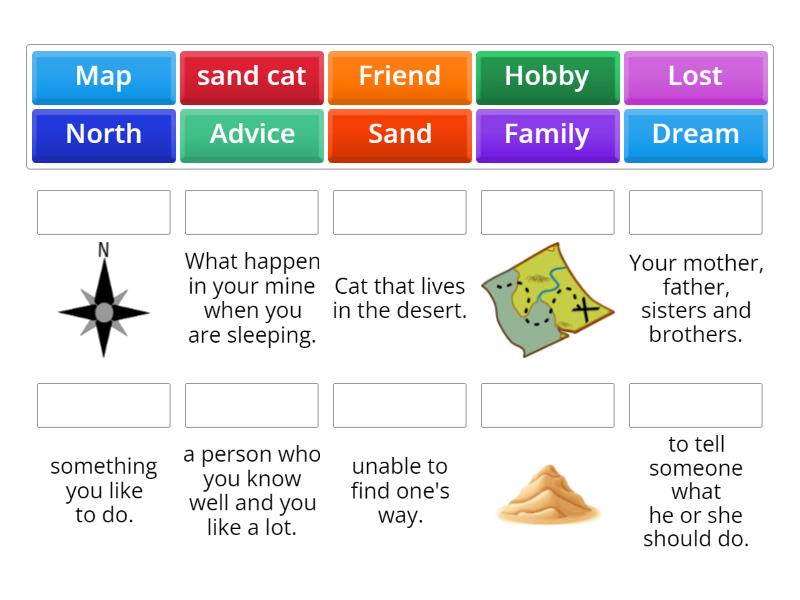 Vocabulary for Grade 6 - Match up