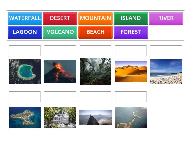 Geographical features - Match up