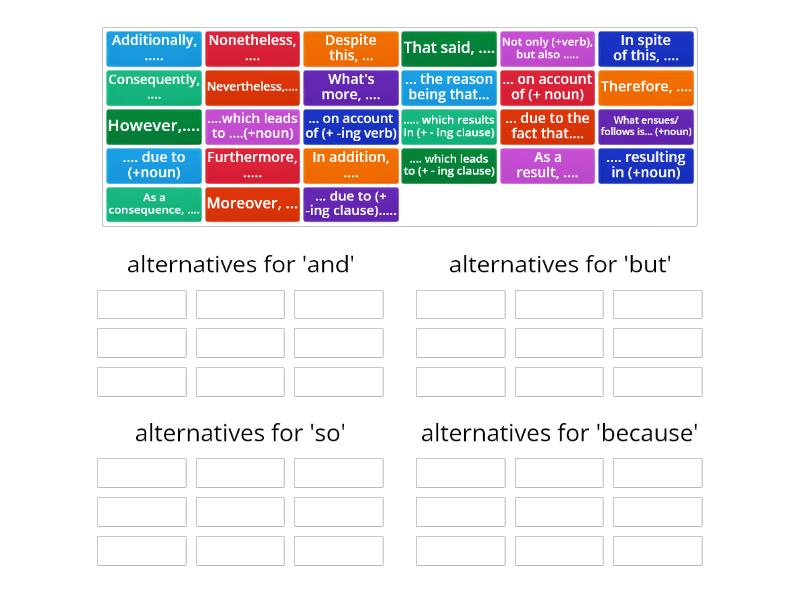 alternative-conjunctions-group-sort