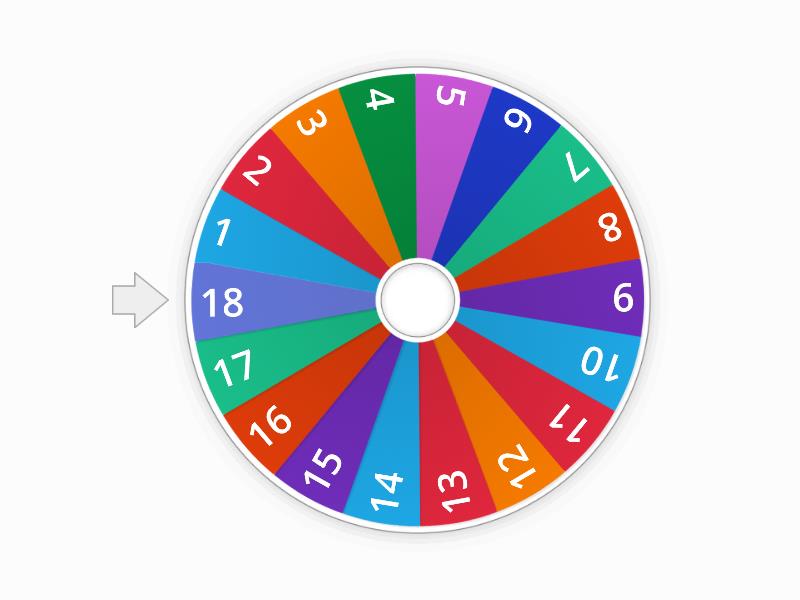 1-18 spinner - Spin the wheel