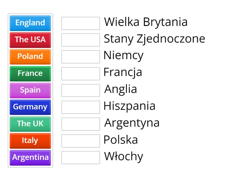 Countries - Match Up