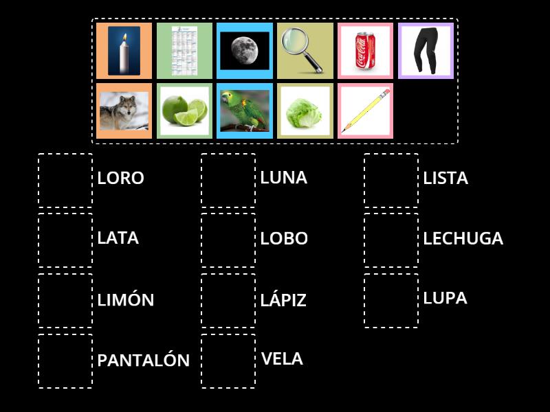 unir palabra con imagen - Une las parejas