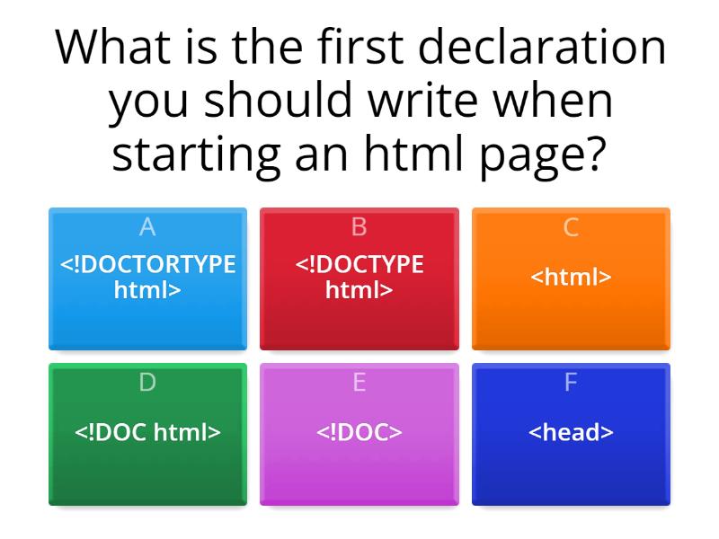 10/17 HTML 101 - Quiz