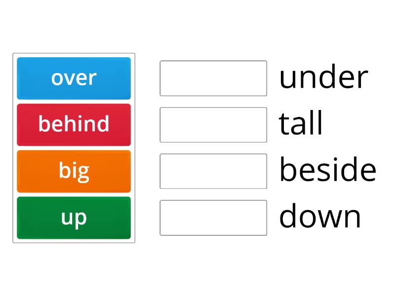 match opposites - Match up