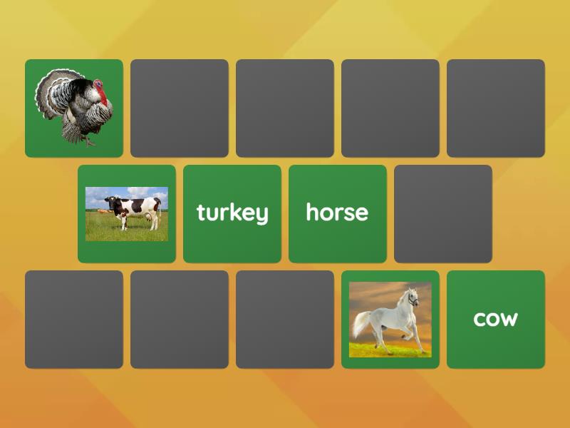 Farm animals revision Sara - Matching pairs