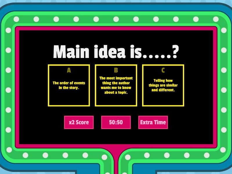 Reading Comprehension Review - Gameshow Quiz