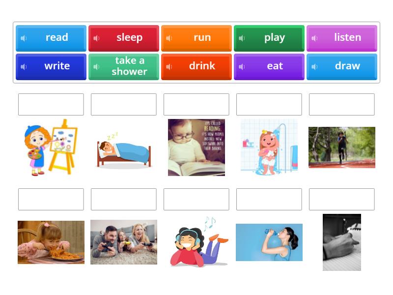 Action verbs - Match up