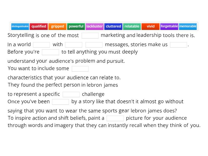 Adjectives C1 - Complete the sentence