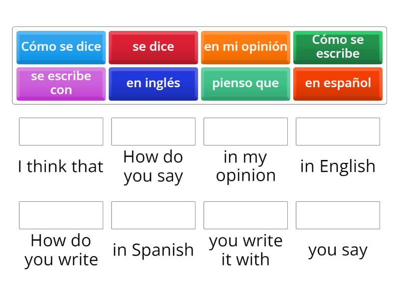 Sentence Builder 1 - Match Up