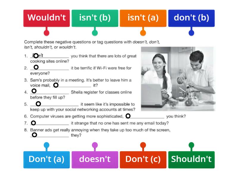 course 19 negative questions - Labelled diagram
