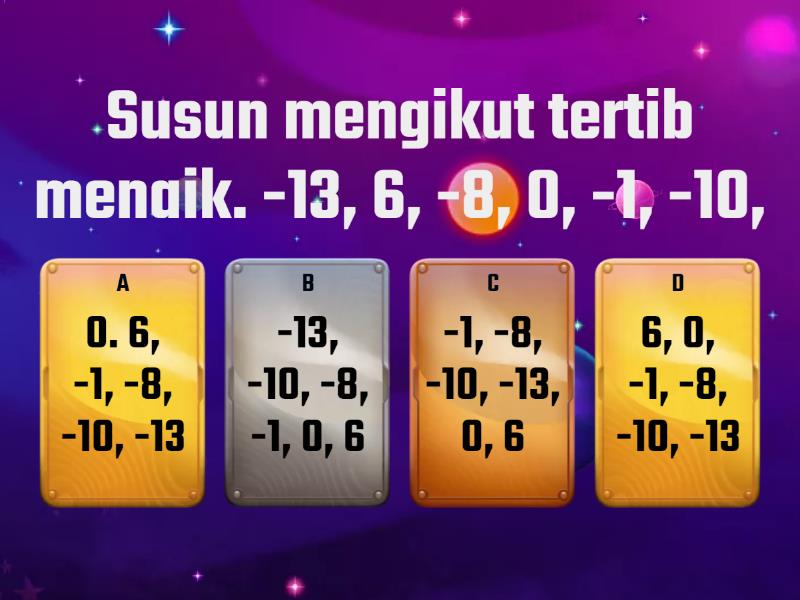 TINGKATAN 1 NOMBOR NISBAH - Quiz