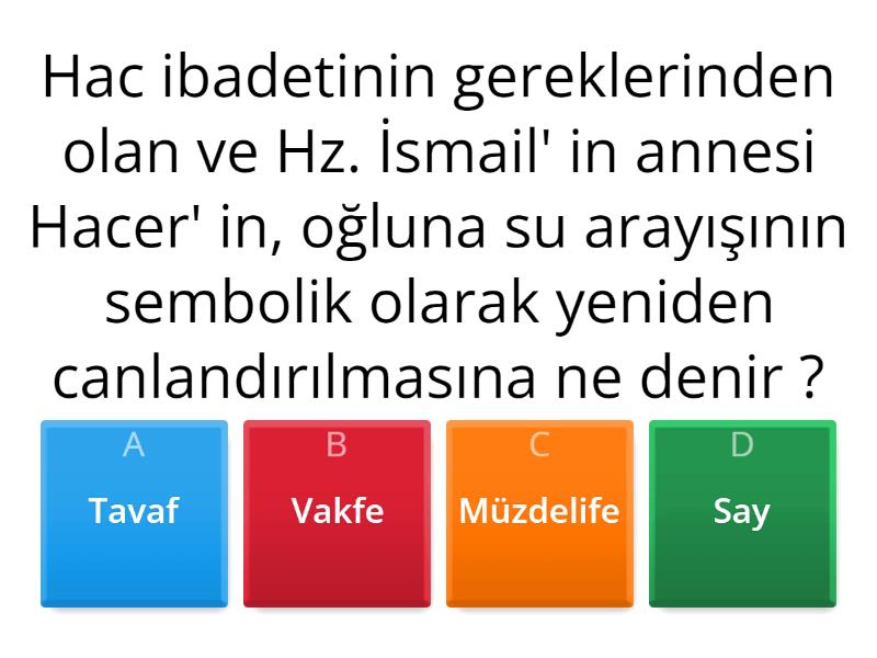 Hac ile ilgili sorular - Quiz