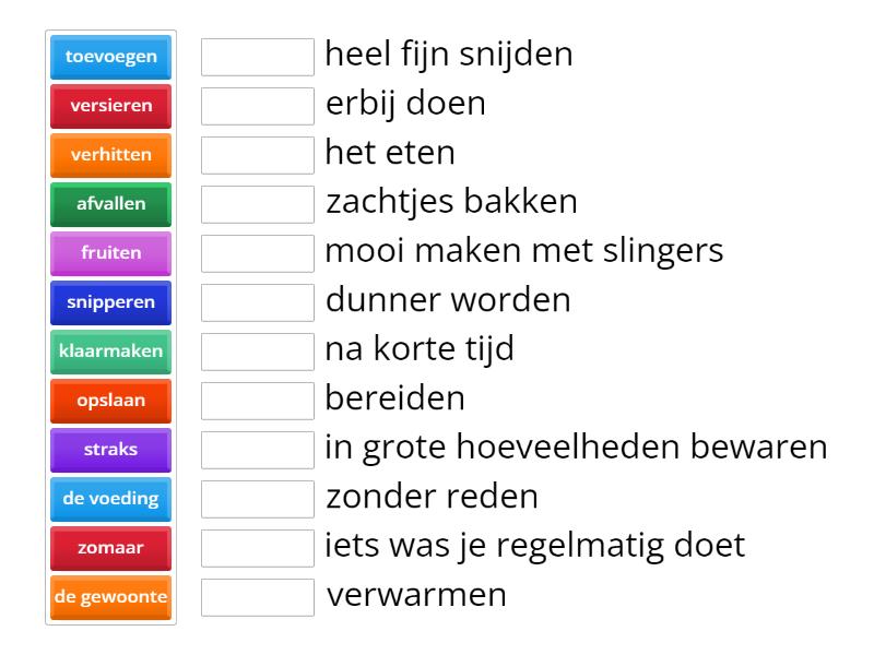 Code+3A H4 woorden synoniemen - Match up